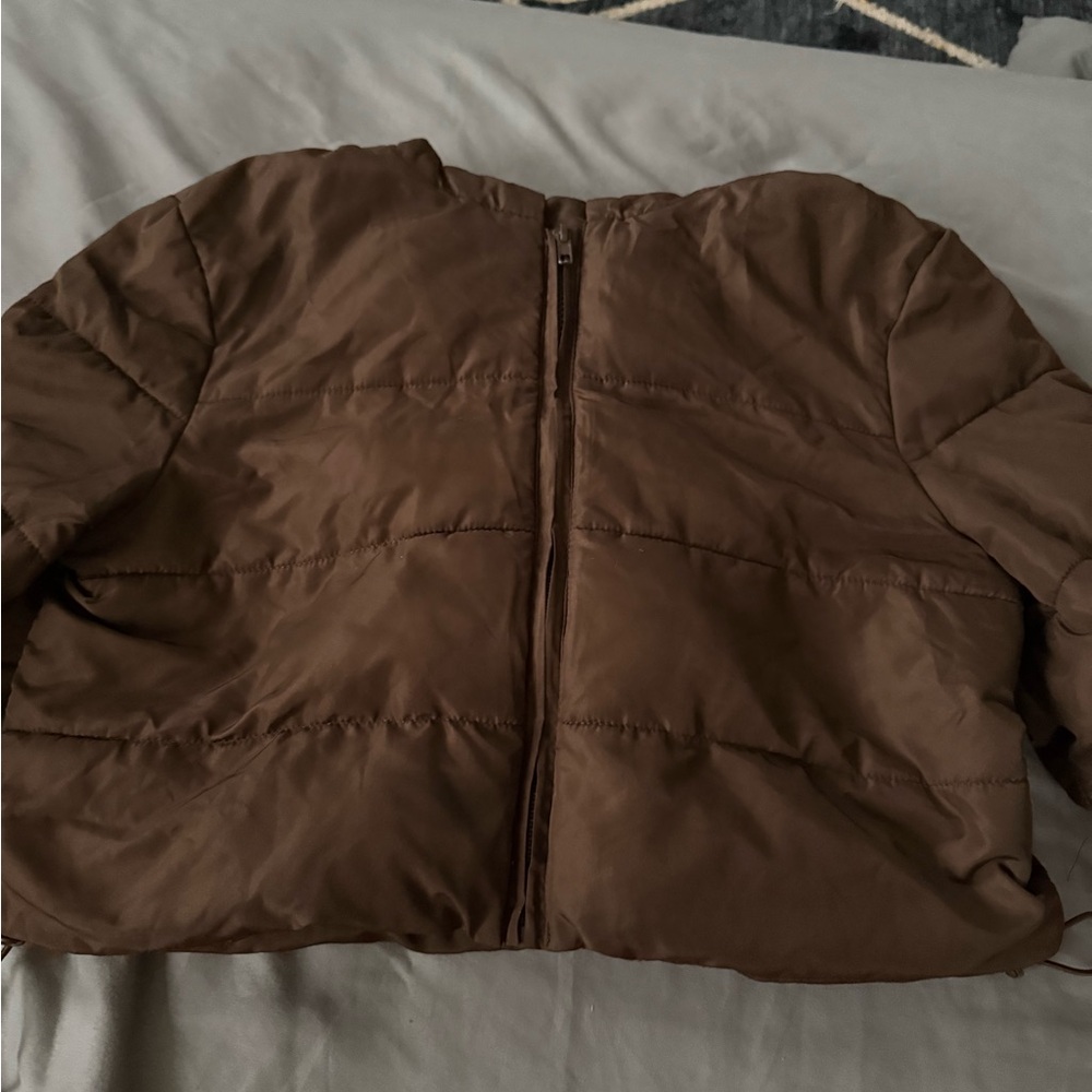 SHEIN Chocolate Brown Puffer Jacket